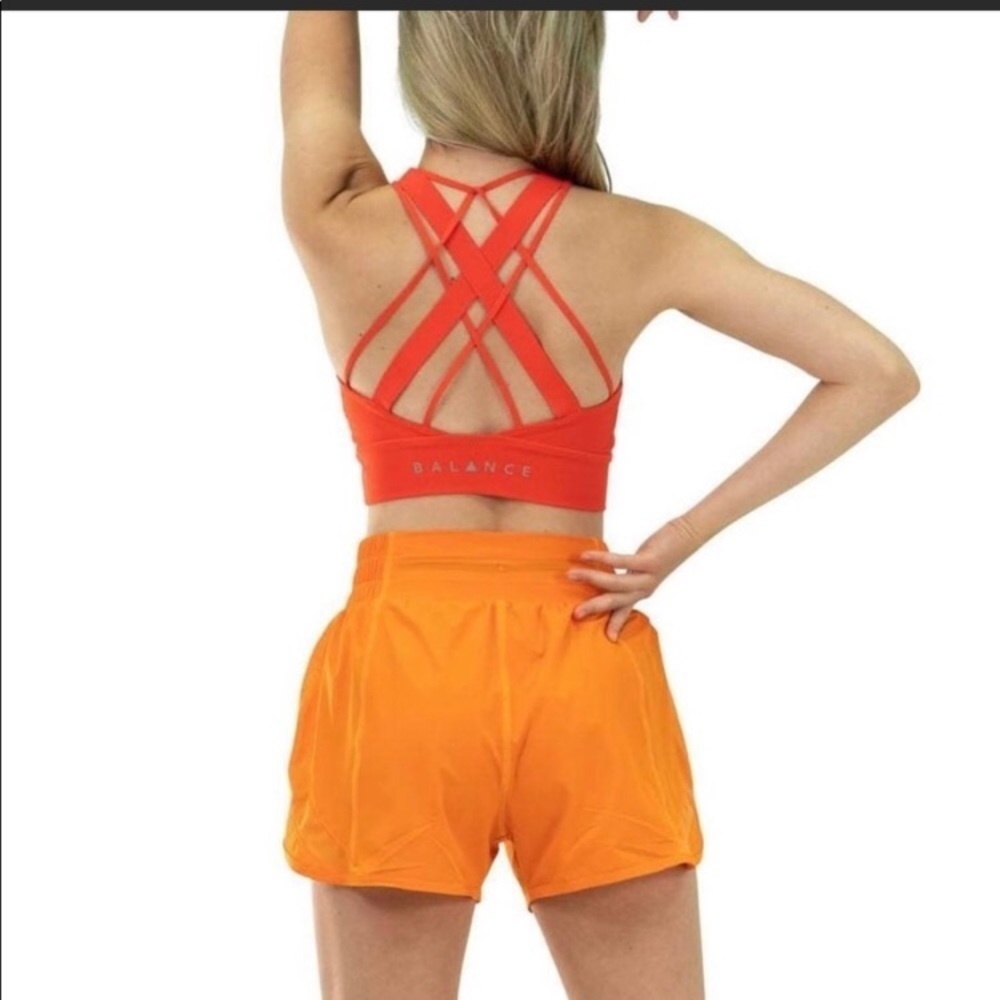Balance Athletica Blood orange Aura bra e1.